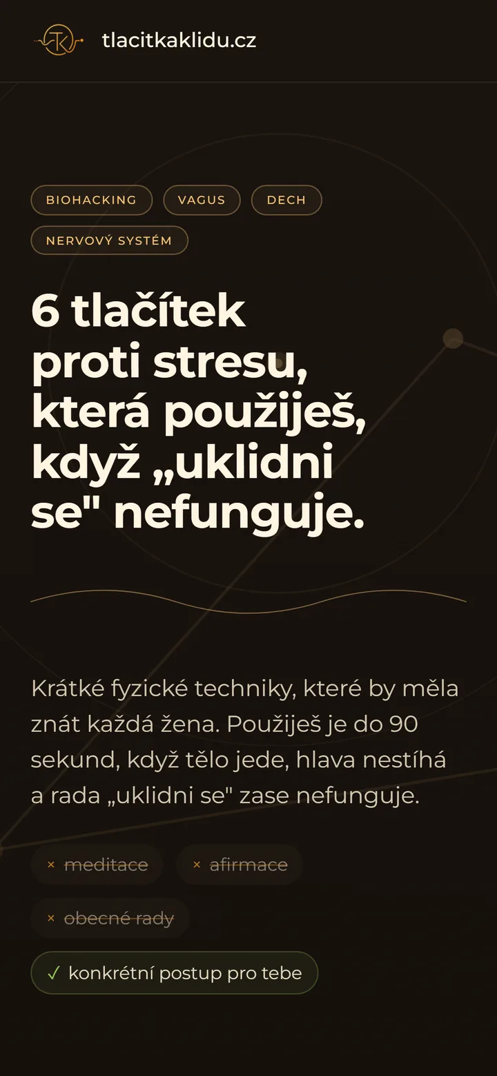 Tlačítka klidu na mobilu